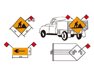 福建移动性施工标志例